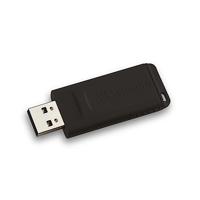 Verbatim 201947 Slider USB-station - 64 GB, USB-stick voor USB 2.0 met intrekbaar schuifmechanisme voor gemakkelijke gegevensoverdracht, zwart