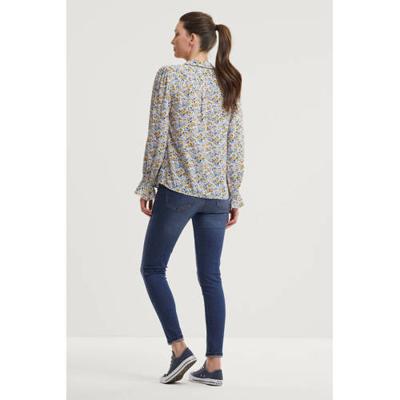 anytime blouse met all-over print wit/multi