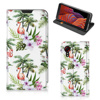 Samsung Galaxy Xcover 5 Hoesje maken Flamingo Palms