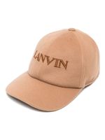 Lanvin casquette à logo brodé - Marron