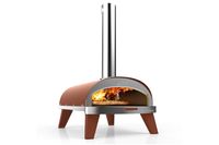 ZiiPa Pizza Oven Piana - Houtgestookt - met Thermometer - Terracotta - voor ø 30 cm pizza&apos;s - Roterende pizzasteen