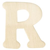 Houten lettertje R   -