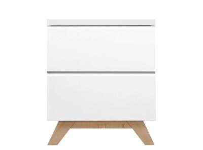 Bopita Lynn nachtkastje greeploos - Wit/Naturel