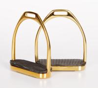 Harry's Horse RVS Beugels recht, goudkleurig 12cm