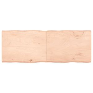 Tafelblad natuurlijke rand 160x60x6 cm massief eikenhout