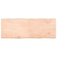 Tafelblad natuurlijke rand 160x60x6 cm massief eikenhout