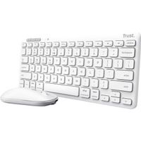 Trust Lyra - Draadloos Toetsenbord en Muis - Voor meerdere apparaten - Qwerty - 1600 DPI - Wit