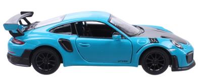 Kinsmart speelgoedauto Porsche 911 GT2 RS 1:36 metaal blauw