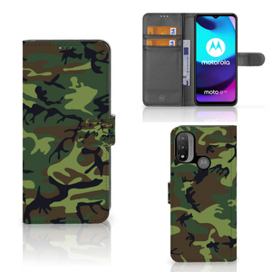 Motorola Moto E20 | E30 | E40 Telefoon Hoesje Army Dark