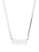 DSQUARED2 logo-lettering herringbone-chain necklace - Argent