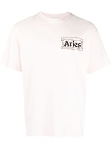 Aries t-shirt en coton à logo imprimé - Rose