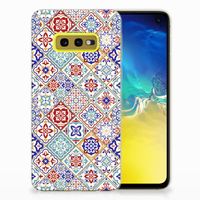 Samsung Galaxy S10e TPU Siliconen Hoesje Tiles Color - thumbnail