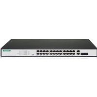 Digitus DN-95343 netwerk-switch Unmanaged Fast Ethernet (10/100) Zwart, Zilver 1U Power over Etherne