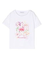 Monnalisa t-shirt à fleurs - Blanc