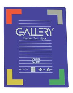 Gallery schrift, ft 16,5 x 21 cm, geruit 5 mm, 72 bladzijden