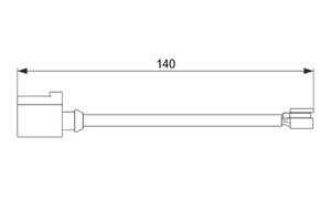 Waarschuwingscontact, remvoering-/blokslijtage BOSCH, u.a. für Porsche, VW
