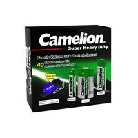 Camelion 10104000 - Super Heavy Duty batterijen, huishoudset 40-delig, inclusief zaklamp en sleutelhanger