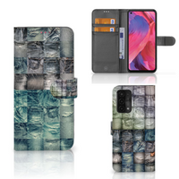 Wallet Case met Pasjes OPPO A54 5G | A74 5G | A93 5G Spijkerbroeken - thumbnail