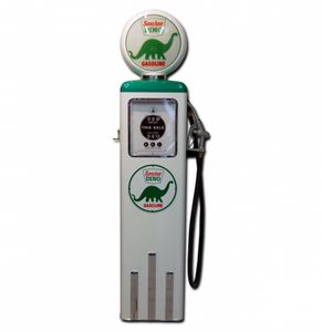 Sinclair Dino Gasoline 8 Ball Elektrische Benzinepomp Zonder Voet - Wit & Groen - Reproductie