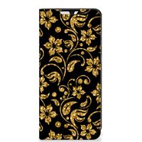 Samsung Galaxy A33 5G Smart Cover Gouden Bloemen