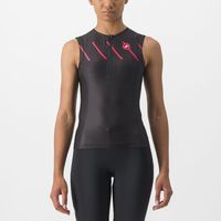 Castelli Free 2 W tri singlet zwart/rood dames M