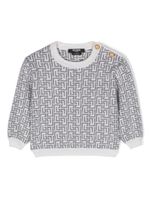 Balmain Kids pull à motif monogrammé - Gris - thumbnail