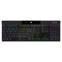 Corsair K100 AIR WIRELESS RGB Mechanisch Gamingtoetsenbor - Ultradun, Sub-1ms SLIPSTREAM WIRELESS, Lage Latentie Bluetooth, CHERRY MX Ultra Low Profile Keyswitches - NA Indeling, QWERTY - Zwart