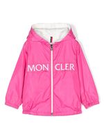 Moncler Enfant veste à logo imprimé - Rose