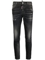 DSQUARED2 jean skinny court à taille basse - Noir