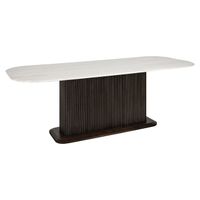 Richmond Eettafel Mayfield Marmer, 230 x 100cm - Wit - Ovaal - thumbnail