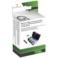 Quadrios 2010C255 VGA-connector vrouwelijk, aantal rechte polen (num): 15 zwart 1 set