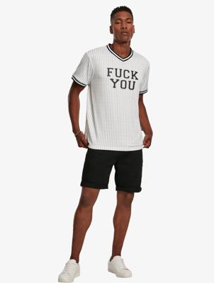 Mister Tee / t-shirt Fuckyou Jersey in wit