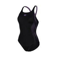 Arena Swim Pro Back badpak zwart/paars dames 38