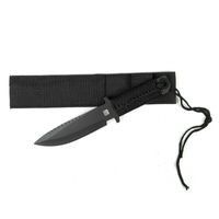 Survival mes met nylon hoes zwart 27 cm - thumbnail