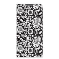 Motorola Moto G52 | Moto G82 Smart Cover Black Flowers