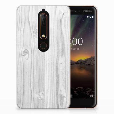 Nokia 6 (2018) Bumper Hoesje White Wood