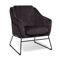 Fauteuil Maribel | Velvet | Donkergrijs
