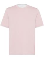 Brunello Cucinelli Gelaagd katoenen T-shirt - Roze