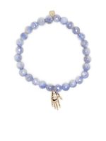 Sydney Evan bracelet en or 14ct serti de diamants et de pierre de lune - Violet