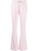 Courrèges pantalon évasé à patch logo - Rose