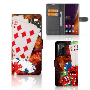 Samsung Galaxy Note20 Ultra Wallet Case met Pasjes Casino