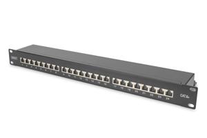 Digitus DN-91624S-EA-B 24 poorten Netwerkpatchpaneel 483 mm (19) CAT 6A, CAT 6a (losse kabel CAT 7) 1 HE Ingericht