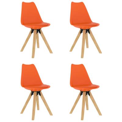 Vidaxl Eetkamerstoelen 4 St Oranje