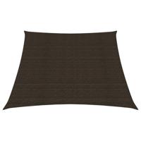 vidaXL Zonnezeil 160 g/m² 3/4x3 m HDPE bruin