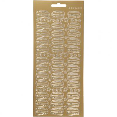 Creotime foliestickers Petten 36 stuks goud Creotime foliestickers Petten 36 stuks goud