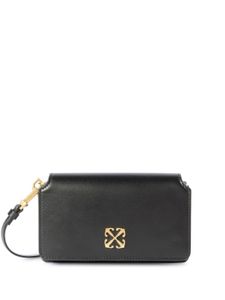 Off-White Jitney leather crossbody bag - Noir