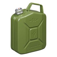 Metalen jerrycan met magnetische dop legergroen voor brandstof 5 liter - thumbnail