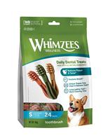 WHIMZEES By Wellness Tandenborstel, grootte S, 24 stuks, kauwsnacks voor tandverzorging, kleine honden (7-12kg), natuurlijke tandverzorgingssnack, graanvrij, zonder toegevoegde suikers