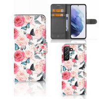 Samsung Galaxy S22 Plus Hoesje Butterfly Roses - thumbnail