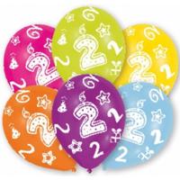 24x Stuks 2 jaar thema verjaardag ballonnen van 27 cm - Ballonnen